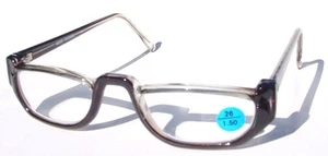 NWT Vintage 90's Acetate Half Frame Reading Glasses +2.00 (S.Black) - Picture 1 of 4