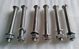 6 Stück Gewindeschrauben Edelstahl 10 x 100 mm Mutter & Unterlegscheibe Bootsbau - Bild 1 von 5