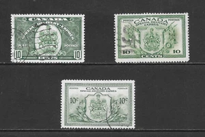 CANADÁ SCOTT E7, E10, E11 EDICIONES USADAS - ENTREGA ESPECIAL EDICIÓN 1938/1946 (B) - Imagen 1 de 2
