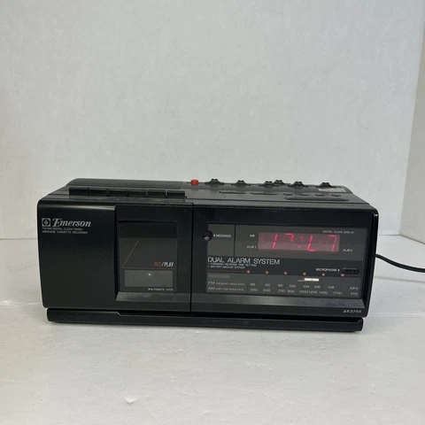 Emerson AK2755 Dual Alarm Clock AM FM Radio Cassette Recorder Cover