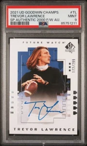 2021 UD GOODWIN SP FUTURE WATCH #TL TREVOR LAWRENCE RC AUTO PSA 9 MINT 172/299 - Picture 1 of 4
