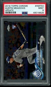 2018 Topps Chrome Update Series Austin Meadows #HMT54 RC PSA 9 Mint Card Rookie - Picture 1 of 2