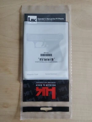 Heckler Koch H&K HK P7M8 P7M13 P7M10 Manual Raro Trussville 10/93 Nuevo Antiguo Stock Foto 1 de 4