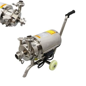 110V Movable Centrifugal Pump Sanitary Beverage Pump Food Grade Stainless Steel - Picture 1 of 12