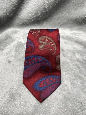 Corbata Oscar De Larenta para hombre roja cachemira 95 % poliéster ancho clásico trabajo Foto 1 de 4