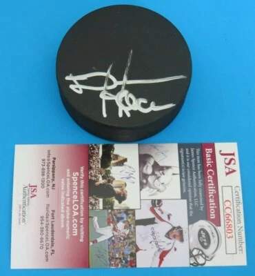 Disco de hockey firmado Derian Hatcher ~ alas rojas detroit ~ JSA CC66803 Foto 1 de 3