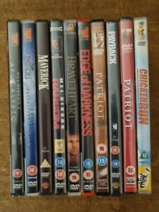 Mel Gibson DVD Bundle X9 Film Movie - Action Crime War - New & Used