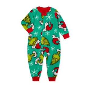 NWT Infant Boy Girl 9 Months The Grinch Holiday Christmas Pajamas PJ Bodysuit - Picture 1 of 3