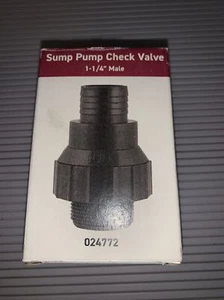 Sump Pump Check Valve 1 1/4โ Male ๐ฆ - Picture 1 of 6