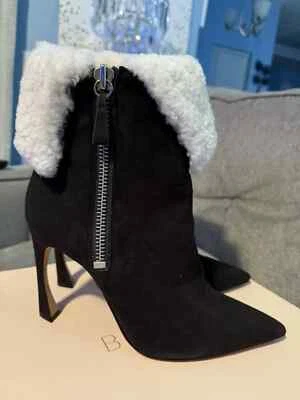 $450.00 Botín Alexandre Birman Marrón Gamuza Piel de Oveja Puño Talla 36 US6 Foto 1 de 4