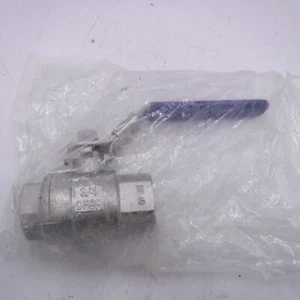 Ball Valve, 316 Stainless Steel, Inline, 2-Piece, Pipe Size 3/4 "FNPTxFNPT - Picture 1 of 3
