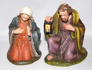 2x große Krippenfigur, Maria und Josef, KSW Kaspar Schultheiß Gispfiguren Krippe - Bild 1 von 9