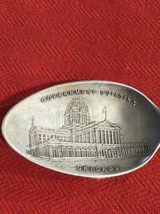 Chicago Government Building Indian Head Antique Sterling Shepard Spoon (S288) - Picture 1 of 11