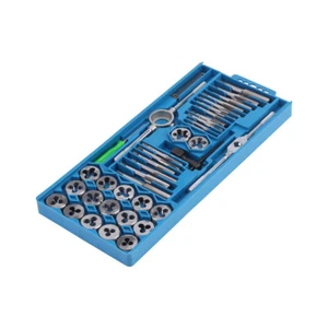 Tap and Die Set with Wrench Thread Gauge Screw Driver T Handle Wrench Hand Tools - Picture 1 of 5