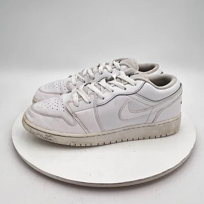 Nike Air Jordan 1 Low Youth Size 6.5Y Women 8 553560-101 White Training Shoes - Image 1 of 4
