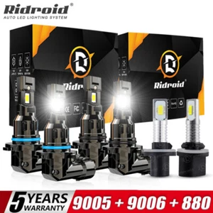 For Chevy Suburban Tahoe 2000-2006 LED Headlights Hi Lo Beam + Fog Light Bulbs - Picture 1 of 21