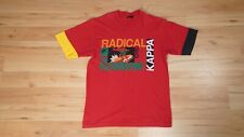 Kappa Cavemen Shirt Made In Italy Medium M Vintage Chic Cool Red Yellow Black
