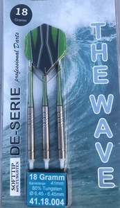3 Dartpfeile Softdarts 18 Gramm The Wave Grün 80 % Tungsten Barrel Darts Dart - Bild 1 von 2