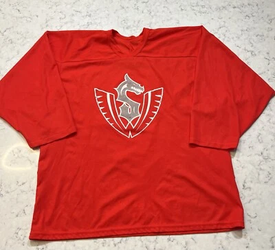 Camiseta deportiva de hockey roja CCM vintage para hombre talla 2XL - gráfico dragón Foto 1 de 4