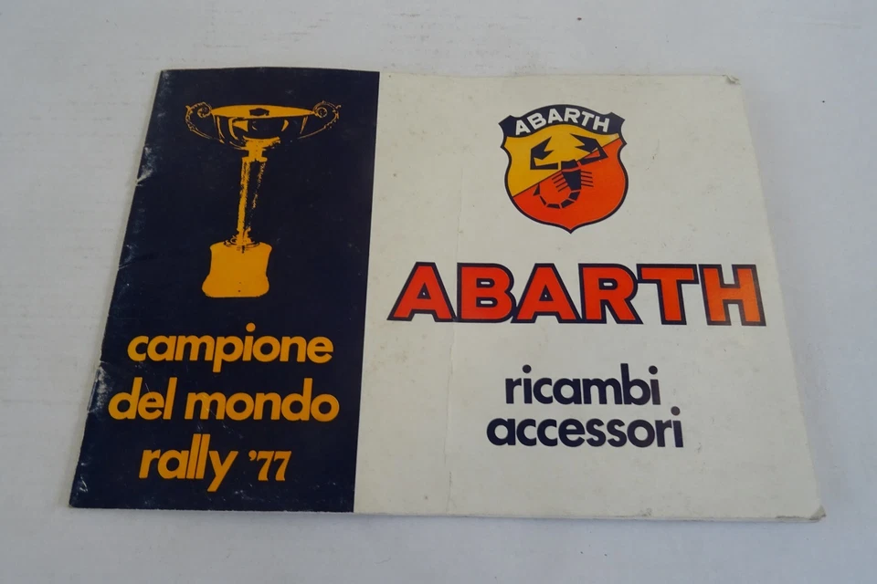 manuale Abarth ricambi e accessori world champion rally 1977 - Immagine 1 di 4