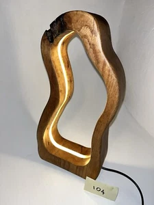 Hollow Oak Lamp 37cm x 18cm x7cm - Picture 1 of 7