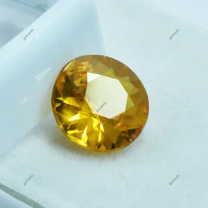 5.55 Carat Stunning Natural Sapphire Yellow Loose Gemstone CERTIFIED Round Cut - Picture 1 of 13