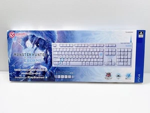 New Monster Hunter Gaming Keyboard White Elecom TK-MHW02WH - Picture 1 of 14