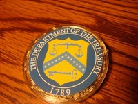 The Department of the TREASURY USA Shredded Currency Display Golf Ball Marker