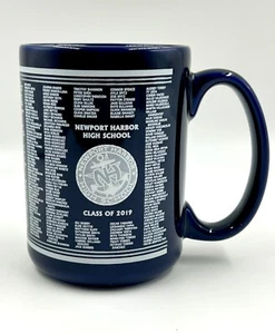 Newport Harbor High School HS California Class Of 2019 Blue Ceramic Mug - Picture 1 of 10