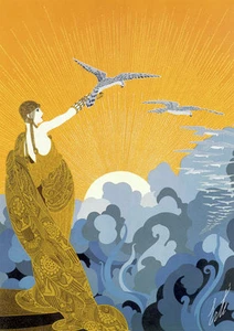 Wings of Victory 22x30 Art Deco Print by Erte - Picture 1 of 2