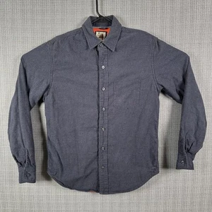 Relwen Lined Button Up Flannel Shirt Men Size Small Charcoal Grey Long Sleeve - Picture 1 of 17