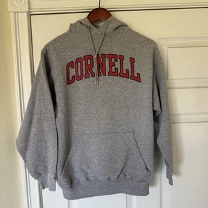 Vintage Cornell University Hoodie  Size Small Grey Arch Logo Made In USA - Picture 1 of 11