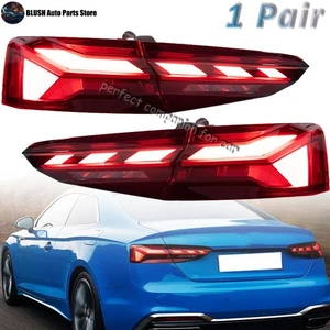 LH&RH LED Tail Light For Audi A5 S5 2017-2020 DRL Dynamic Turn Signal Lamp Red - Picture 1 of 8