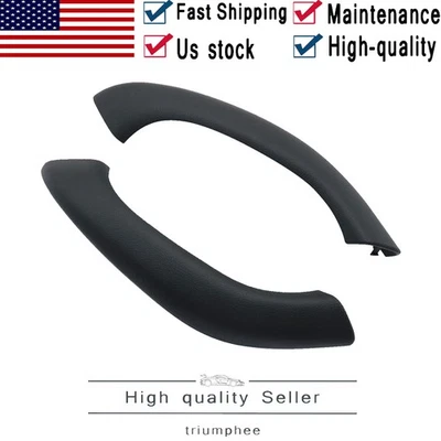 Para BMW X1 X2 F48 F49 2016-2021 Negro Puerta Interior Tirador Manija Cubierta Borde Foto 1 de 4