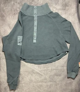 Free People Movement Women's So Fly Henley Layer Green |OB2120926| - Picture 1 of 2