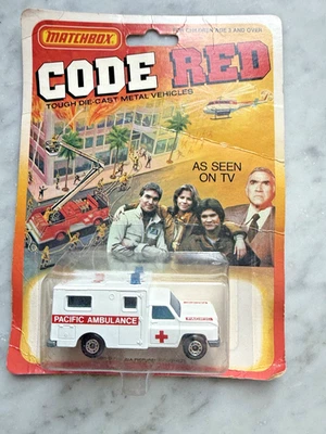 VINTAGE 1981 MATCHBOX CODE RED DIE-CAST METAL LAPD PACIFIC AMBULANCE SEALED NEW - Image 1 of 4