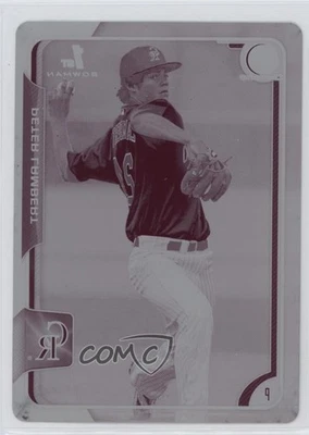 2015 Bowman Draft Printing Plate Magenta 1/1 Peter Lambert #121 13iq - Image 1 of 3