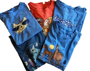 Kids Life Is Good Crusher T Shirts Lot of 5 Children's XL Horses and Cats - Picture 1 of 12