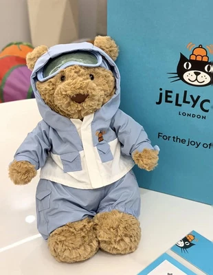 Jelly//cat Amusables Bartholomew Skiing bear - 28cm Brand New With Tags