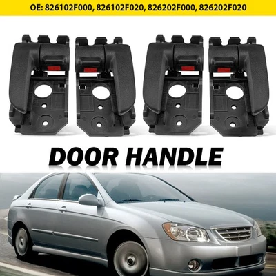 4Pcs Black Interior Door Handle For 2004-2009 Kia Spectra 2005-2009 US Spectra5 - Image 1 of 4