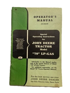 Manuale Operatori John Deere 70 Trattori Lp Gas OMR2044 Libretto - Foto 1 di 8
