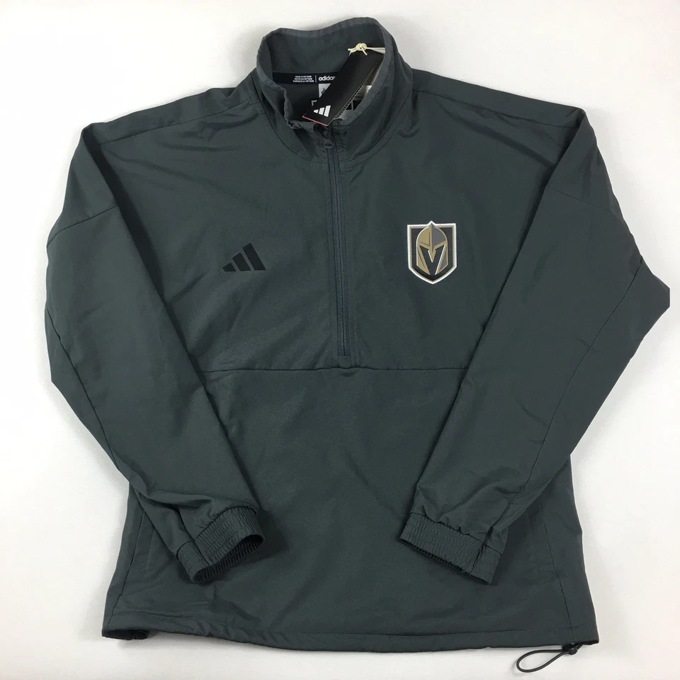 NWTs Adidas Women's Las Vegas Golden Knights 1/4 Zip Mock Neck Jacket Size M