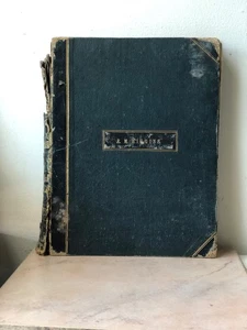 Antique & Personalized Bound Book of Piano Sheet Music - 1800s (distressed) - Picture 1 of 24