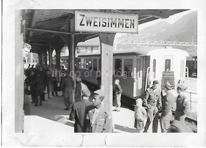 WW2 Era VIEW OF ZWEISIMMEN SWITZERLAND 1940's Vintage FOUND GI PHOTO bw 59 41 X - Picture 1 of 1