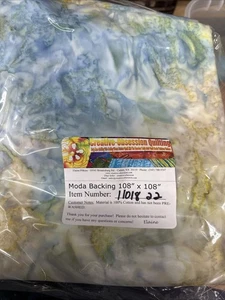 Moda 108” Wide Quilt Cotton 3 Yds Batik Blue Green - Picture 1 of 2