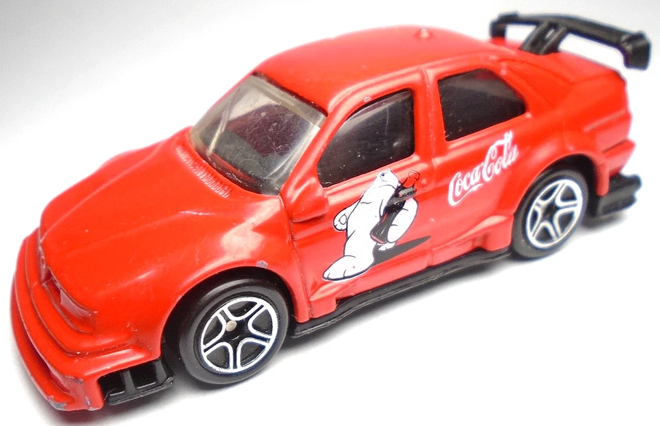 1999 MATCHBOX COCA COLA ALFA ROMEO 155 RED 1:60 DIECAST 3 1/8" CAR BLACK & WHITE - Image 1 of 4