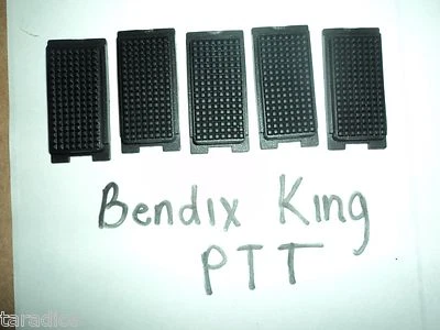 LOT 5 Replacement RUBBER PTT BUTTON Bendix King BK Radio DPH GPH EPH LPH Command