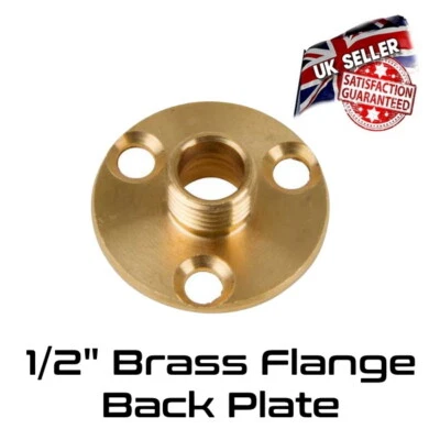 UKELECTRICAL Brass Lampholder Backplate 1/2" Flange - Lighting Adapter *UK Seller*