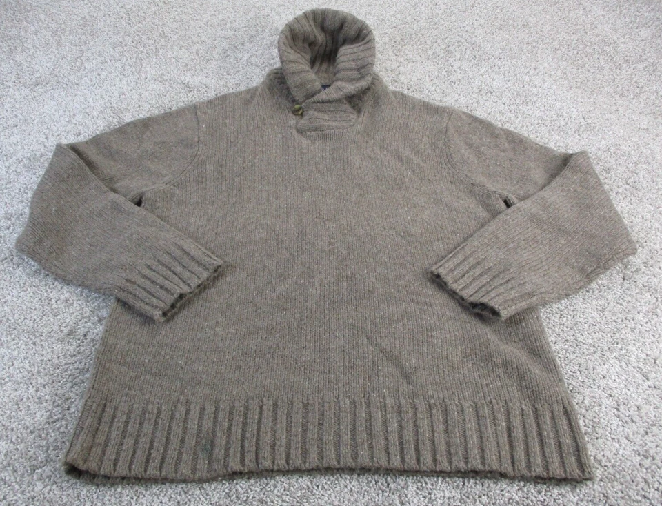 Suéter DE COLECCIÓN Gap Cuello Alto Para Hombres Extra Grande Marrón Lana Cachemira Pullover Foto 1 de 4