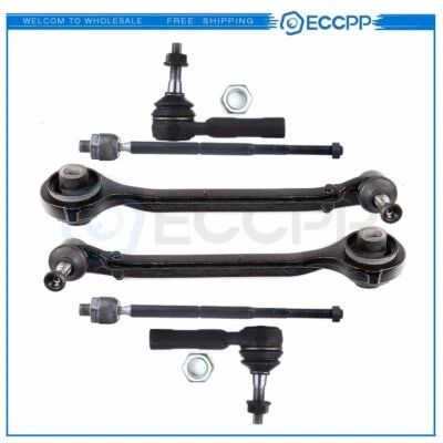 For Chrysler 300 RWD 6PCS Front Lower Control Arm Inner Outer Tie Rod Links Foto 1 de 4